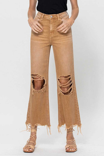 90's Vintage Crop Flare Edgy Tan- *Online Only