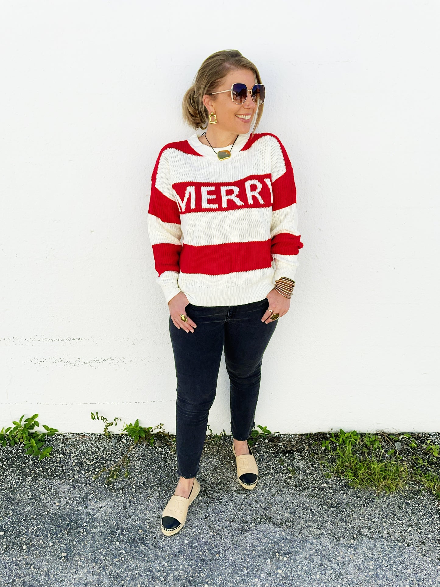 Christmas Merry Lettering Sweater