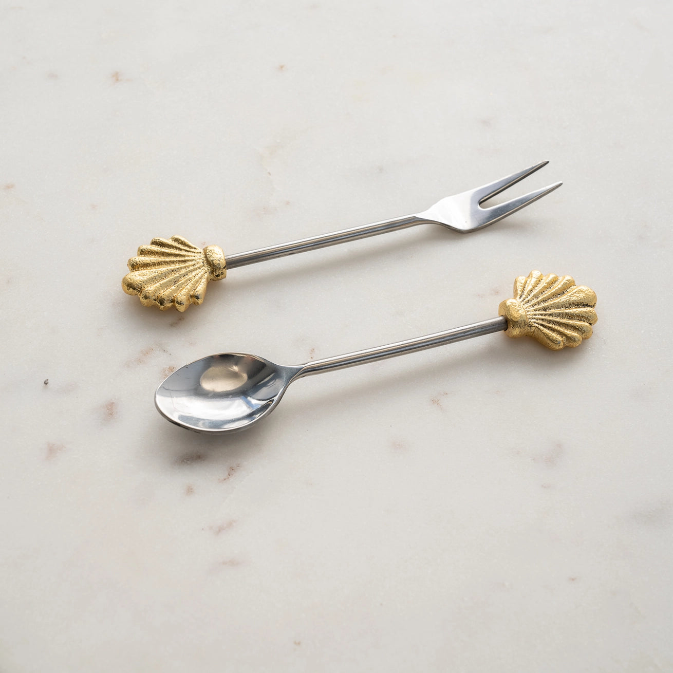 Golden Seashell Cutlery Set FINAL SALE