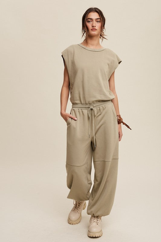 French Terry Jogger Jumpsuit