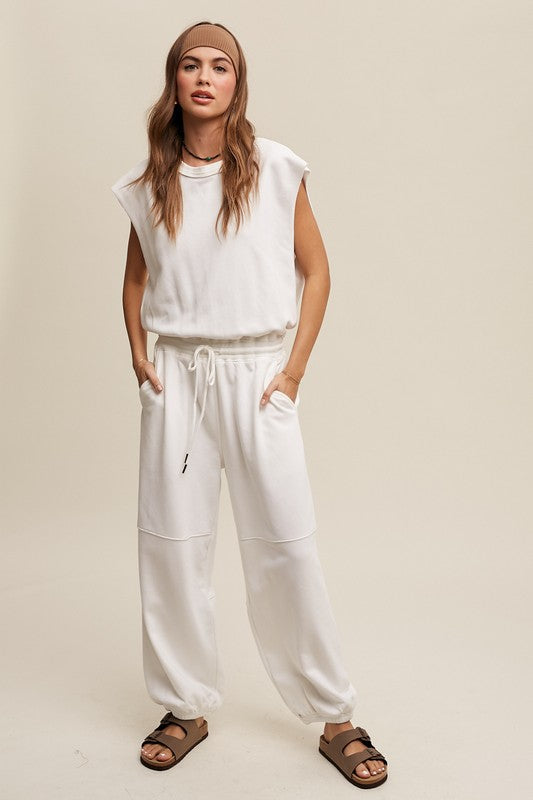 French Terry Jogger Jumpsuit