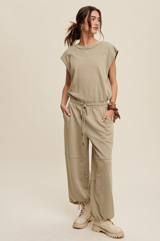 French Terry Jogger Jumpsuit