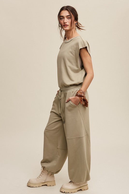 French Terry Jogger Jumpsuit