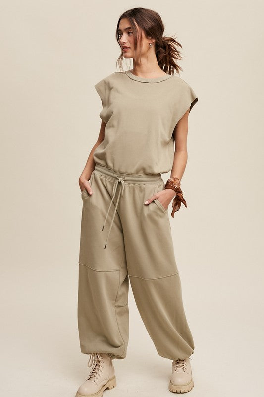 French Terry Jogger Jumpsuit