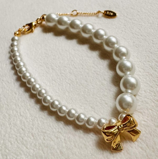 Dangle Bow Pearl Bracelet * Online only-ships from warehouse
