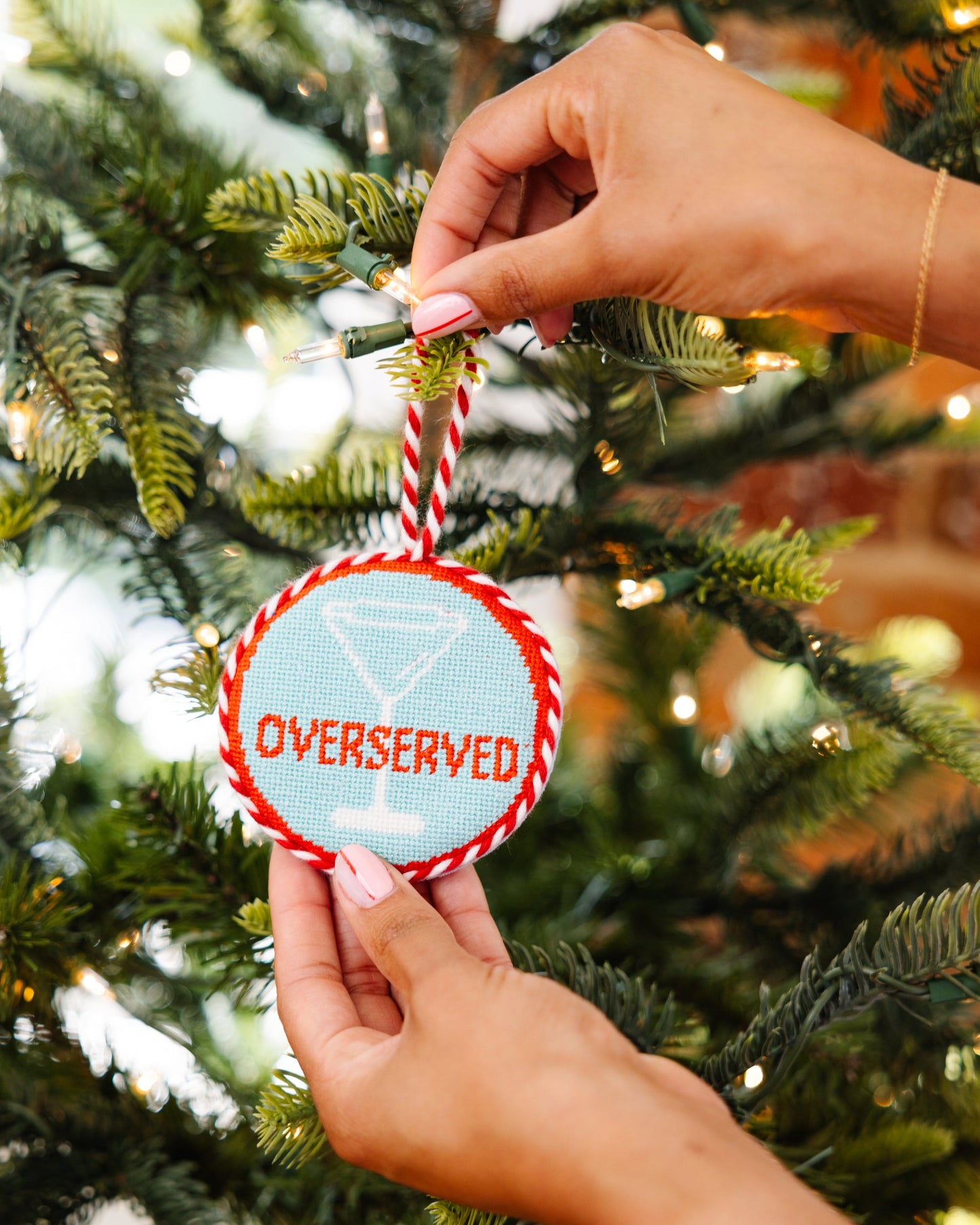 Needlepoint Ornament - Overserved