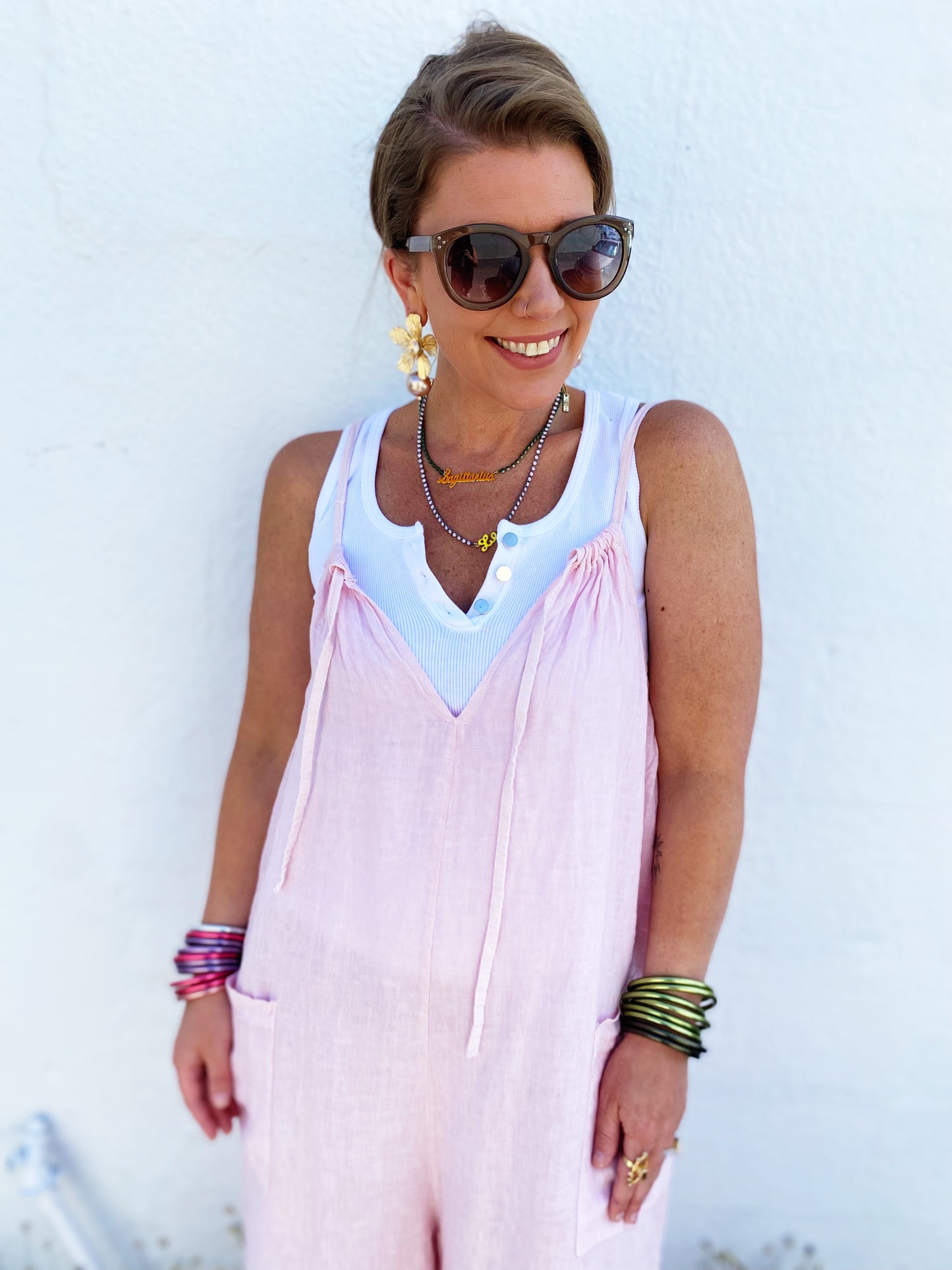 Crystal Jumpsuit in Pink