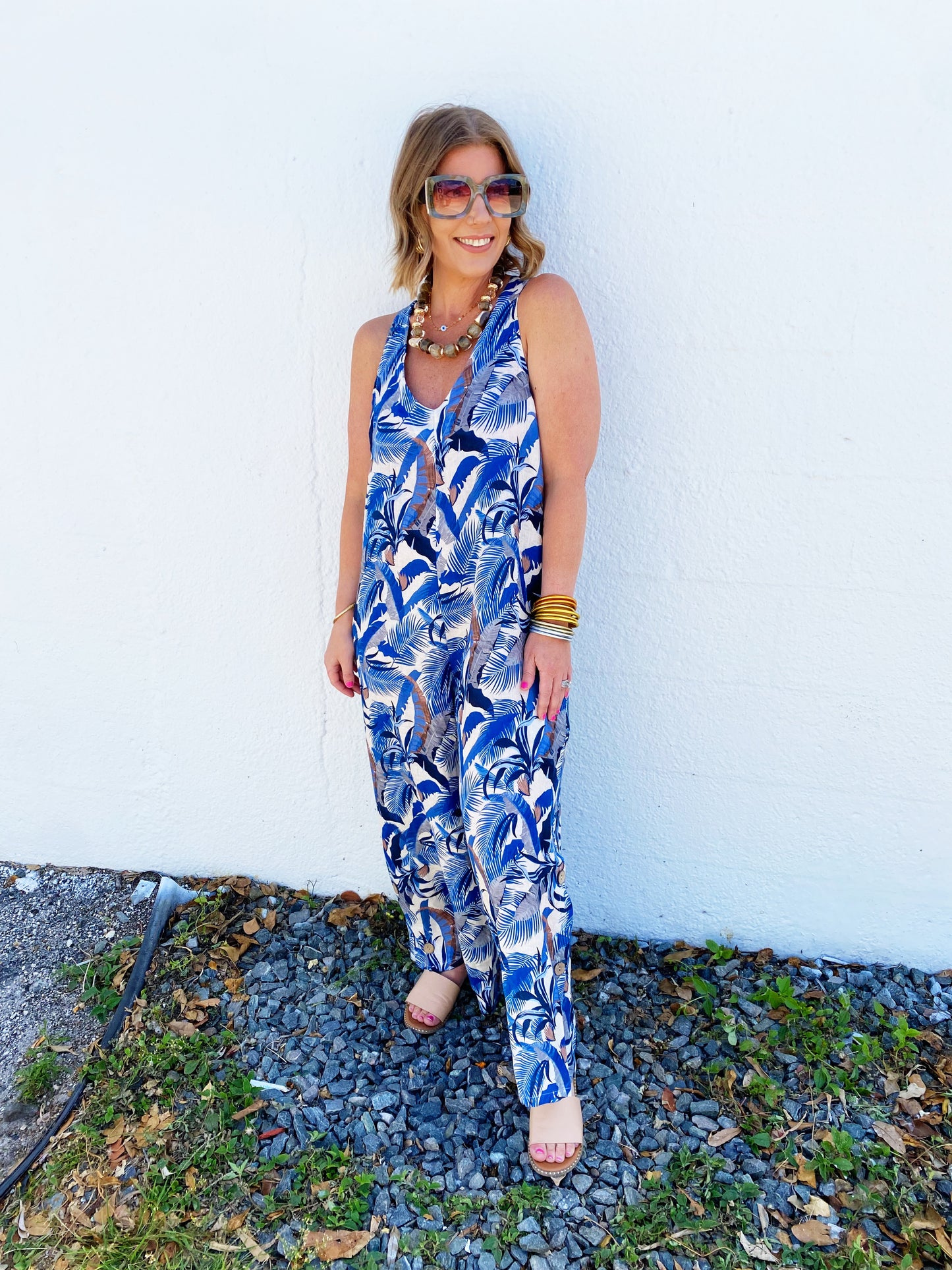 Penny Jumpsuit Blue *FINAL SALE
