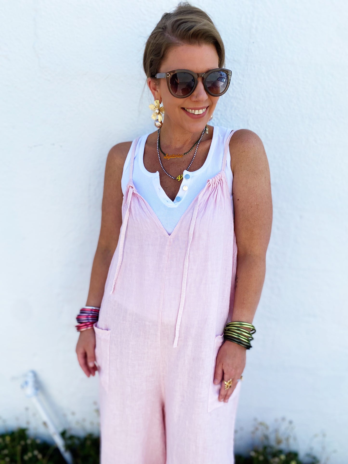 Crystal Jumpsuit in Pink *FINAL SALE