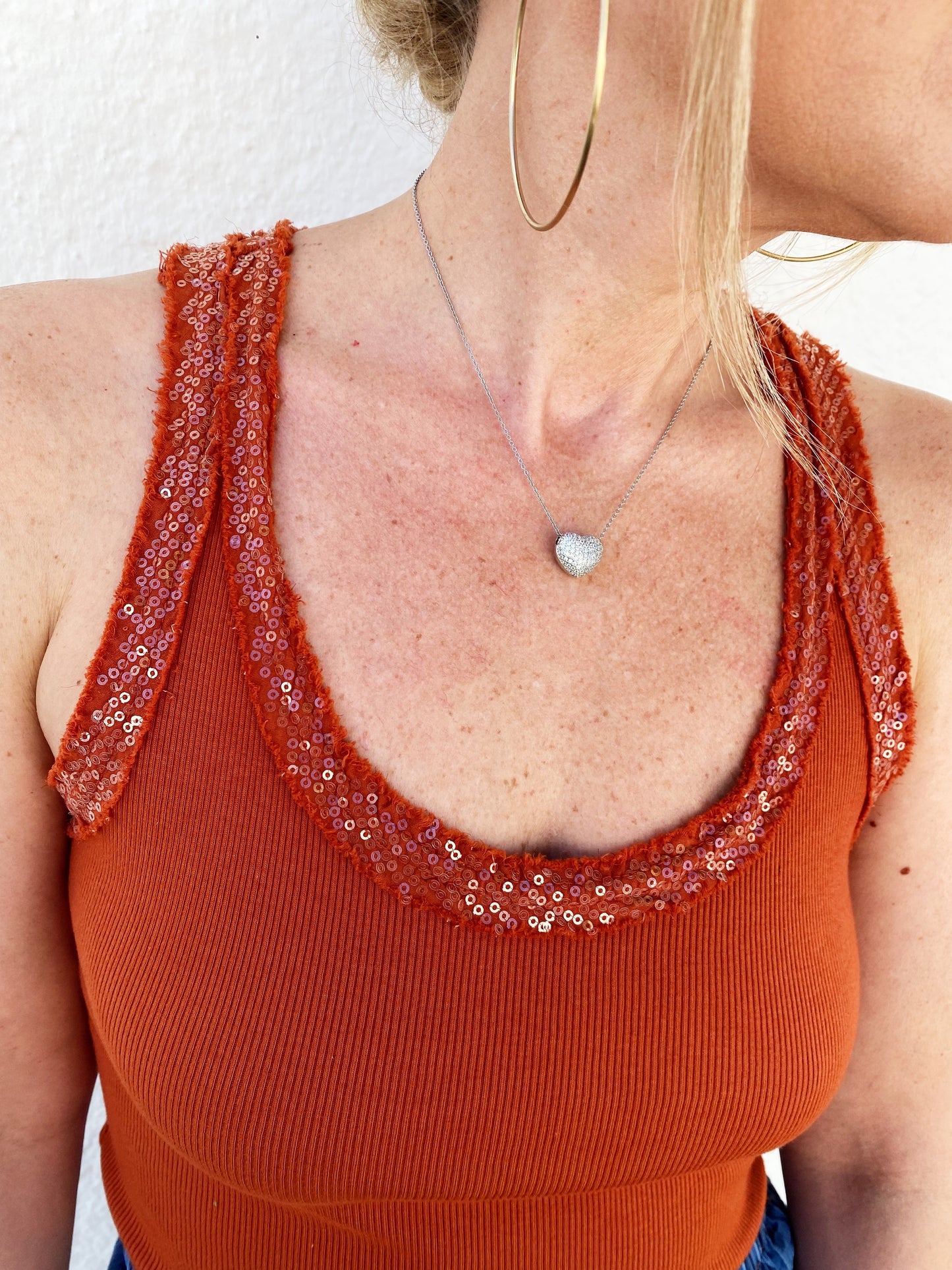 Puffy Heart Dainty Necklace