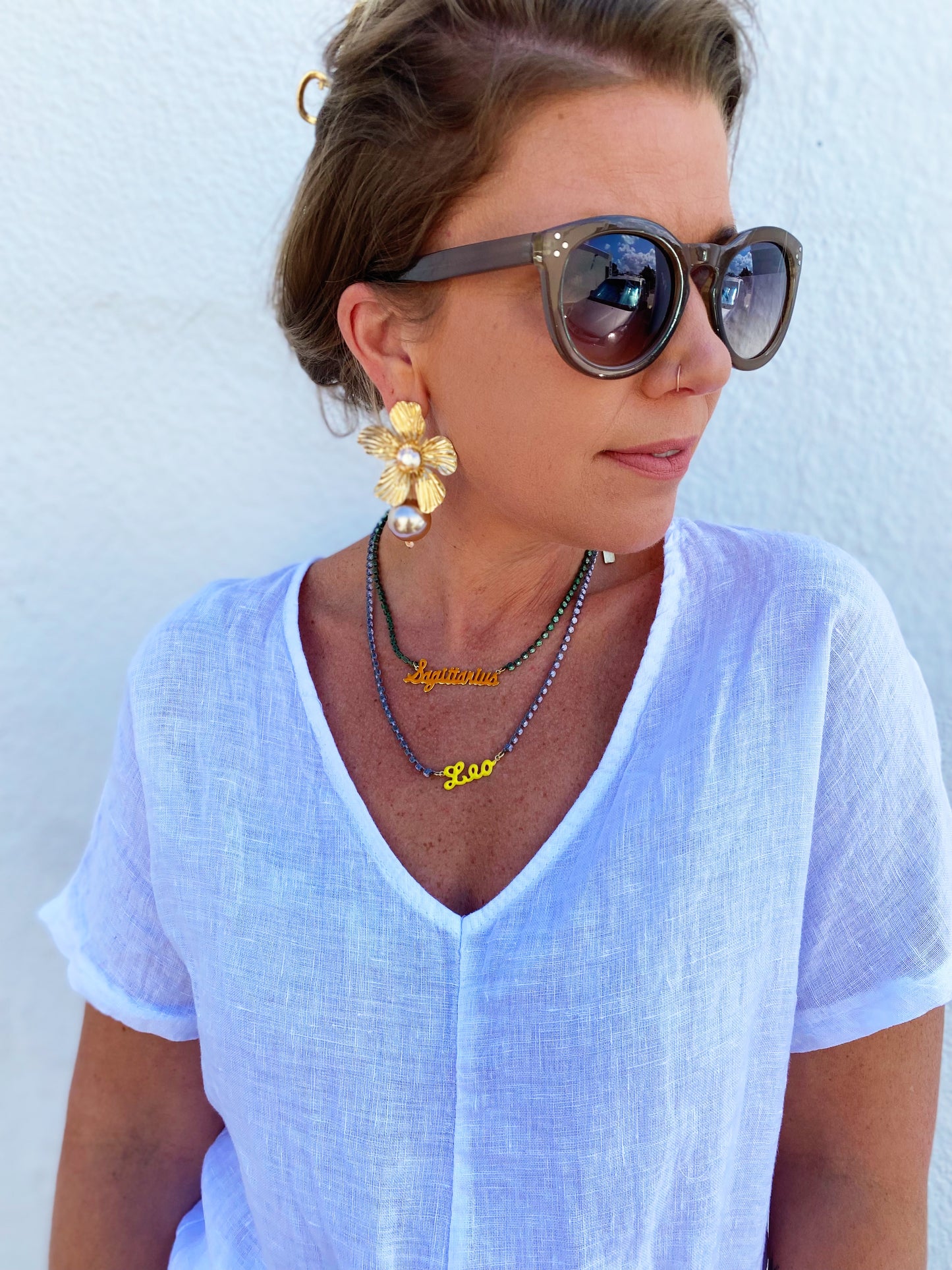 Carrie Earring in Taupe