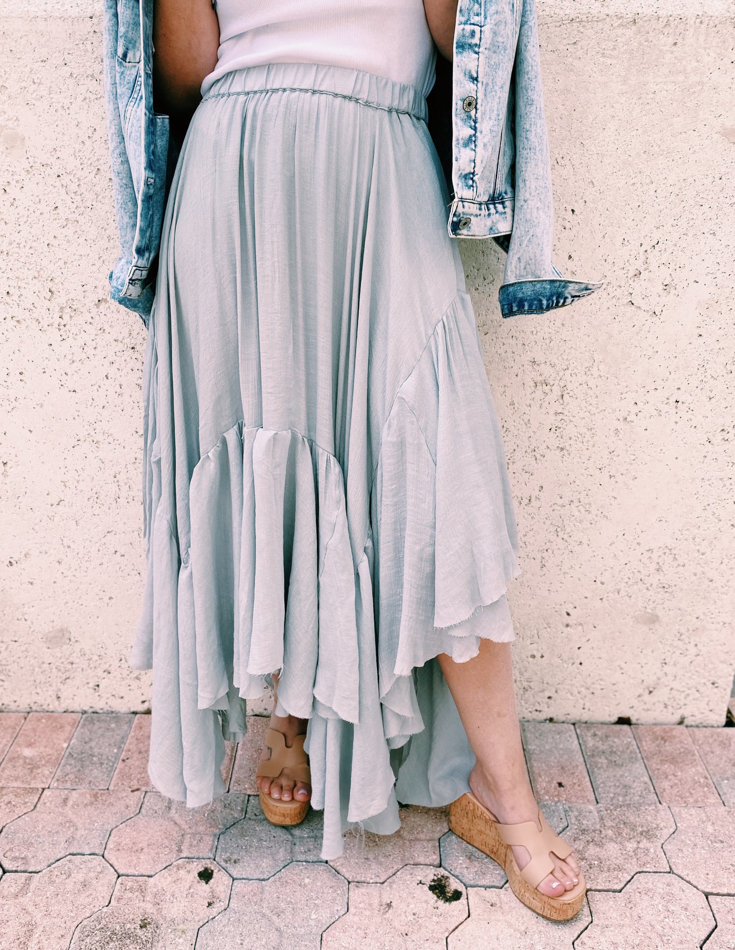Pearl Gray Skirt *FINAL SALE ITEM
