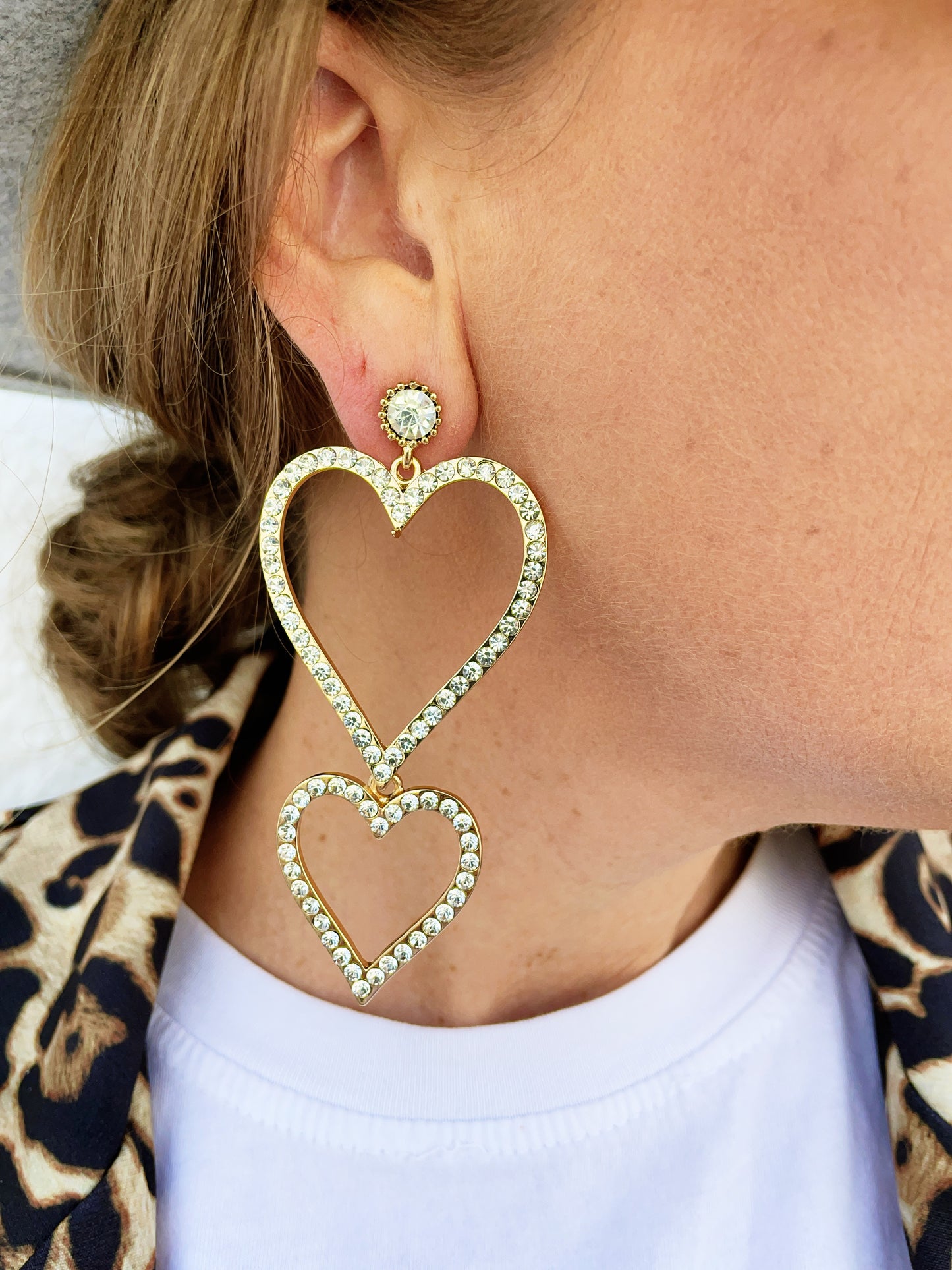 Double Heart Earrings
