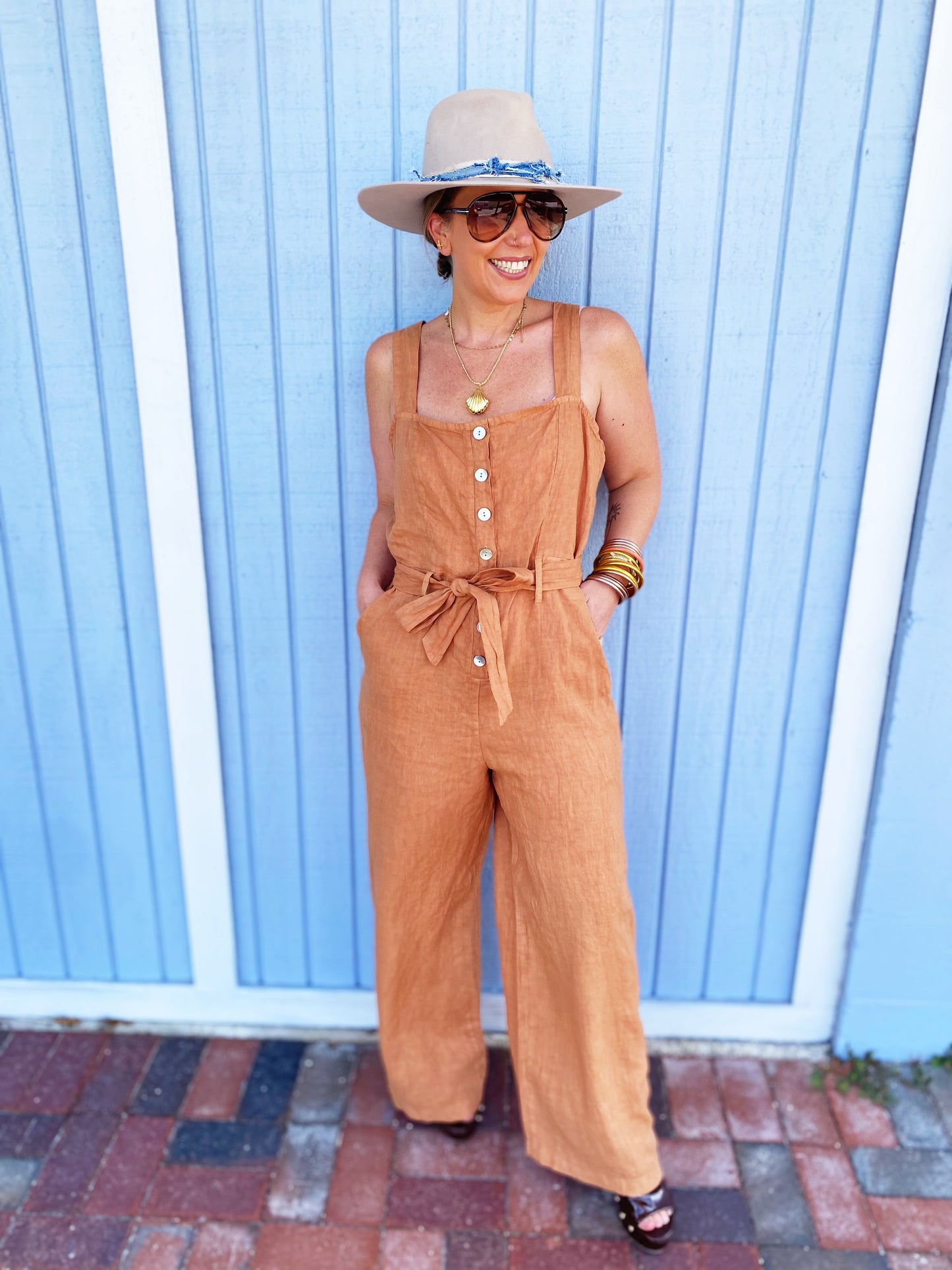 Jamie Jumpsuit in Terracotta
