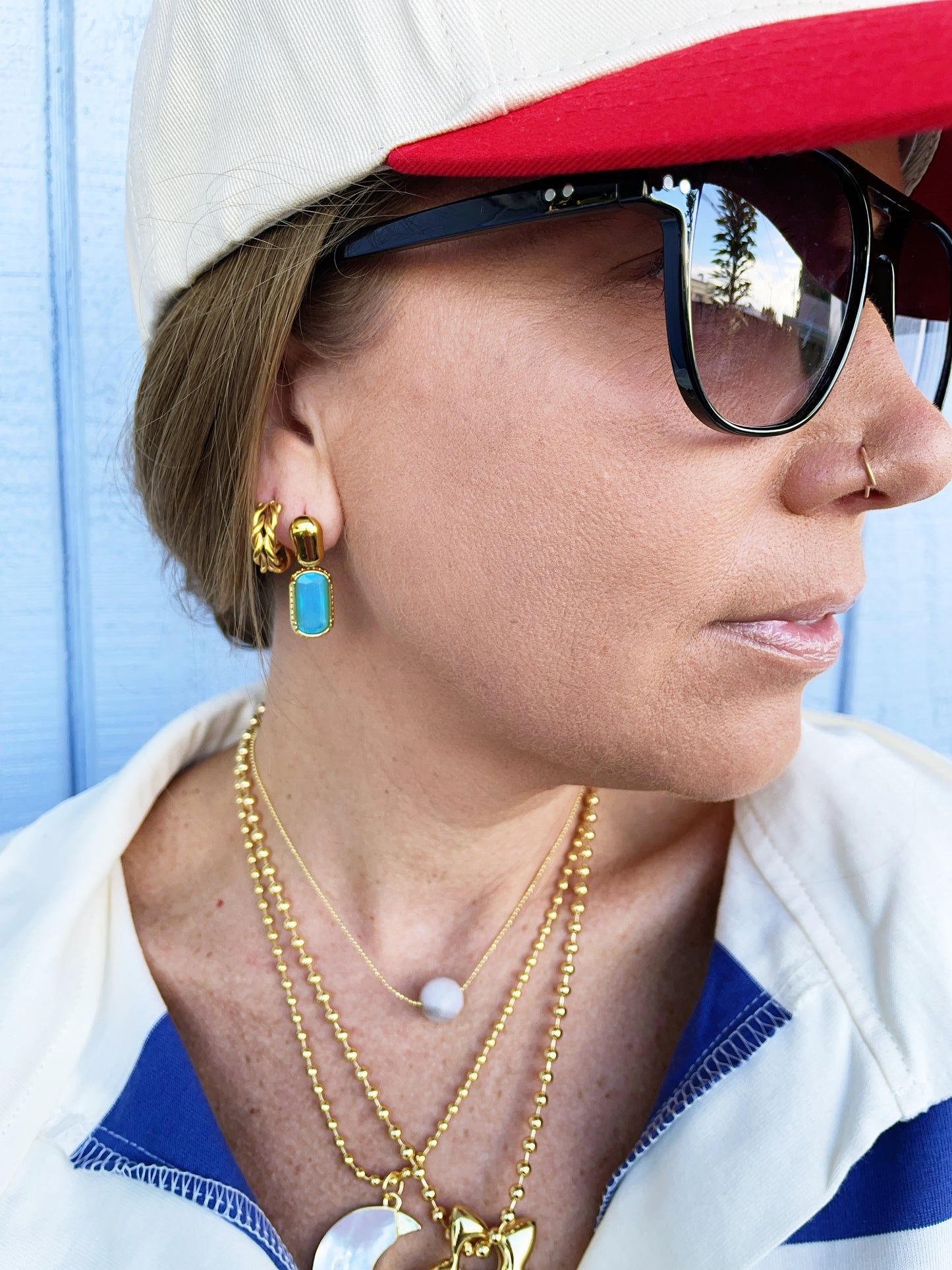 Lively Gemstone Earring - Multiple colors