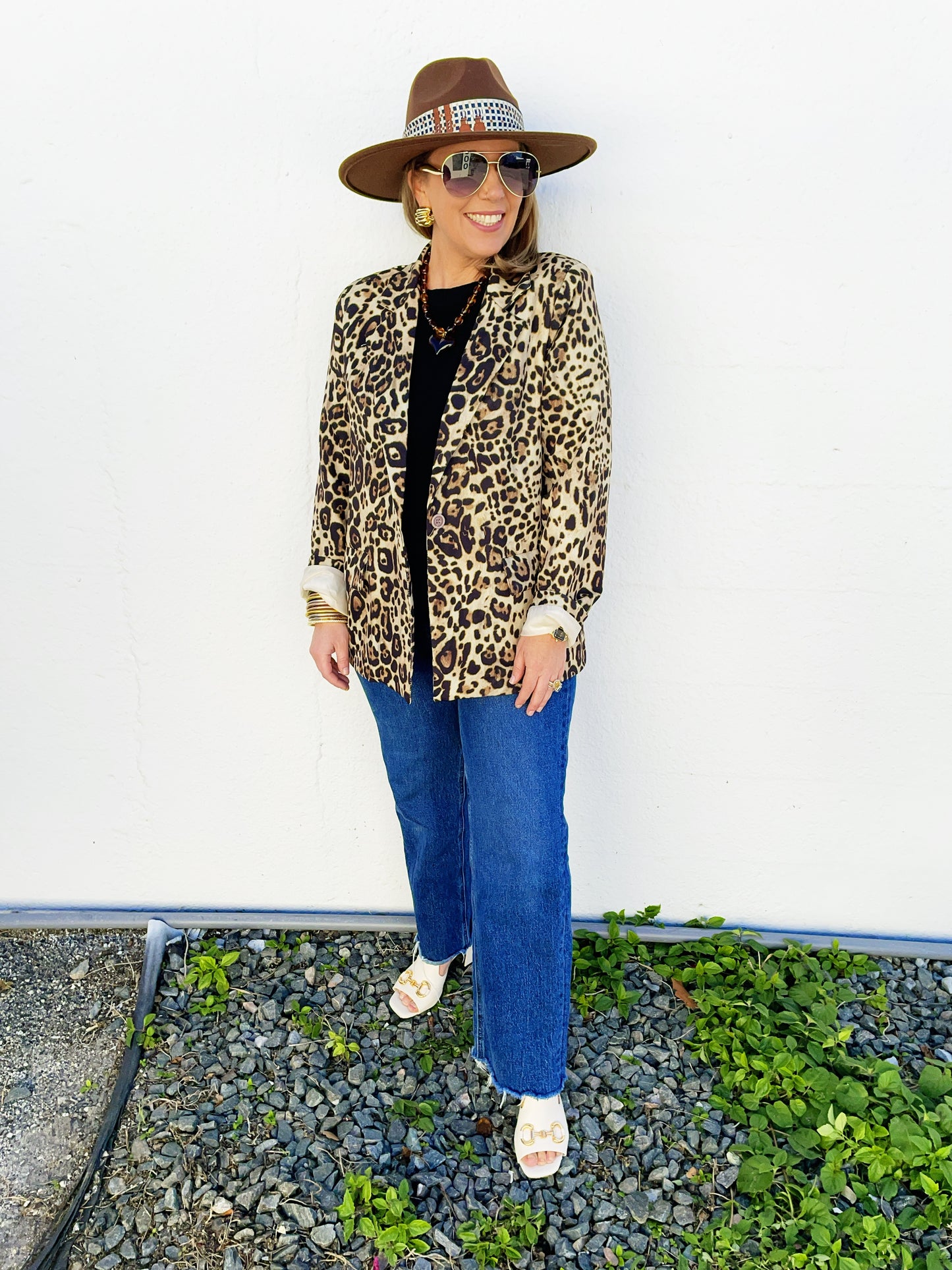 Avery Leopard Blazer