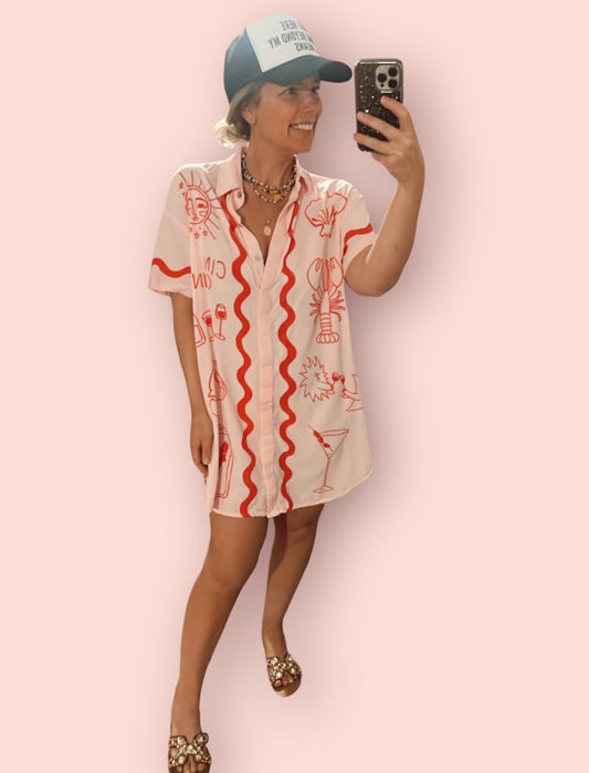 Summer Time Button Up Dress ** presell