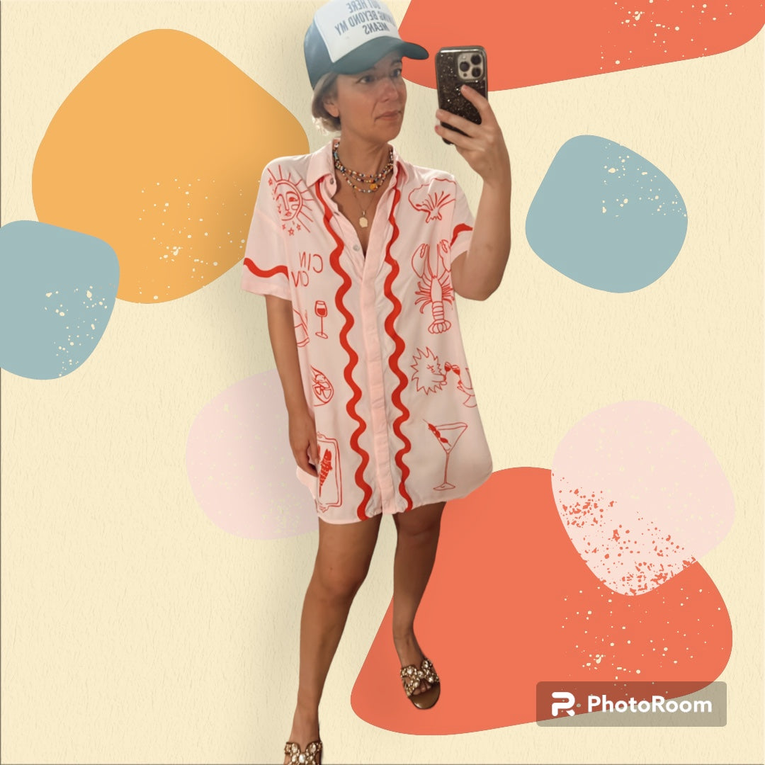 Summer Time Button Up Dress ** presell