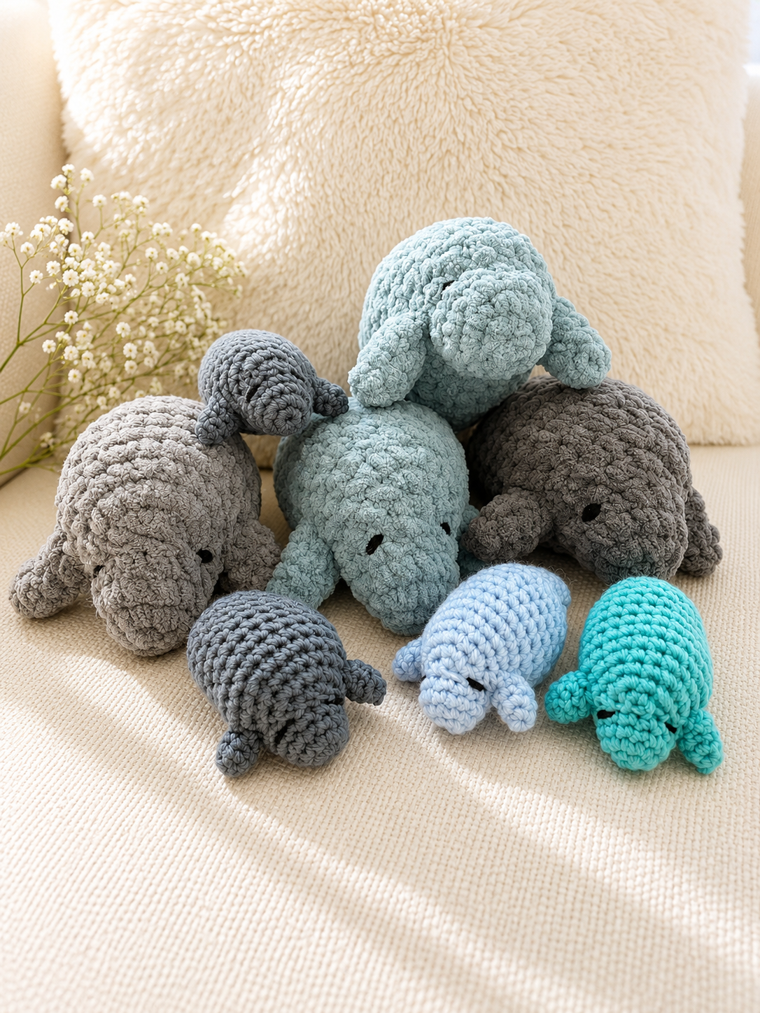 Manatee Crochet Animal - 2 Sizes