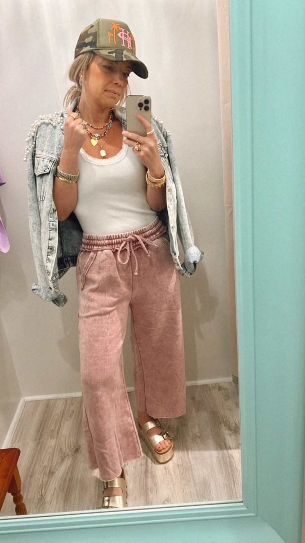 Acid Wash Palazzo Sweats