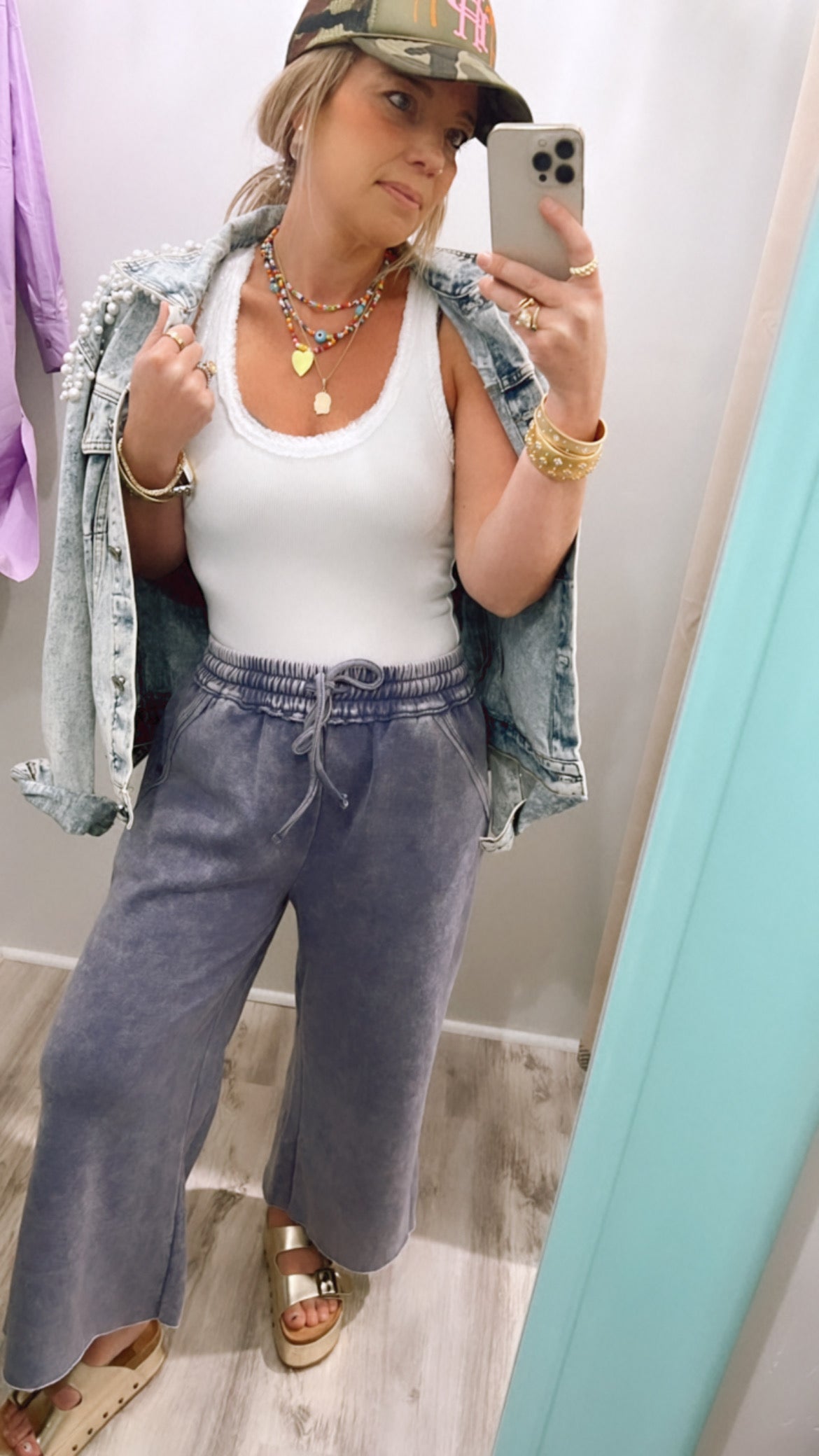 Acid Wash Palazzo Sweats