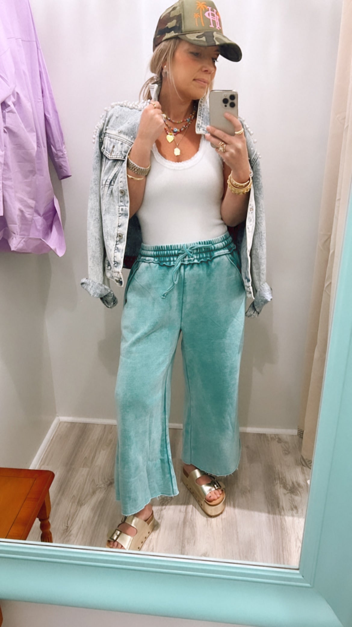 Acid Wash Palazzo Sweats