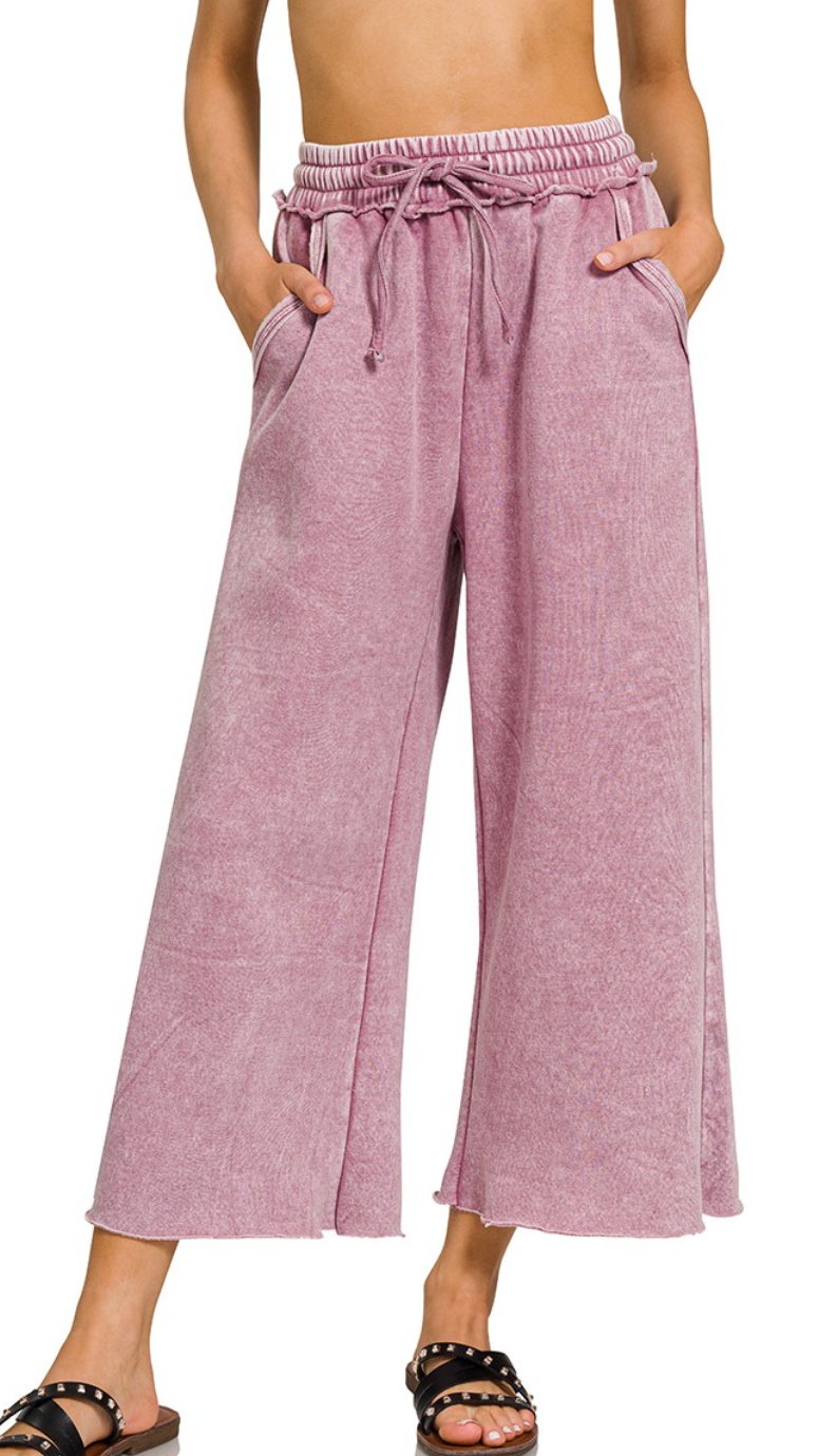 Acid Wash Palazzo Sweats