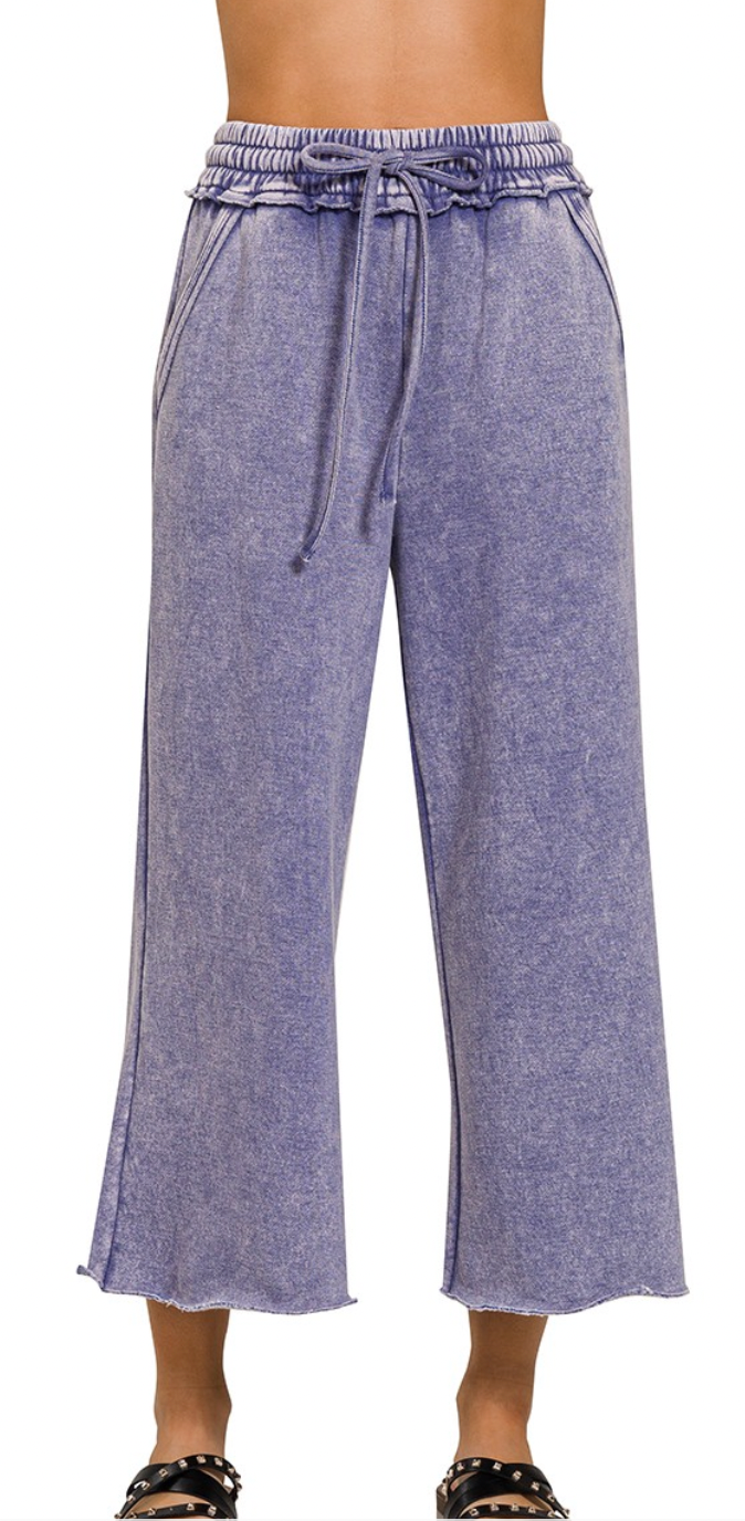 Acid Wash Palazzo Sweats