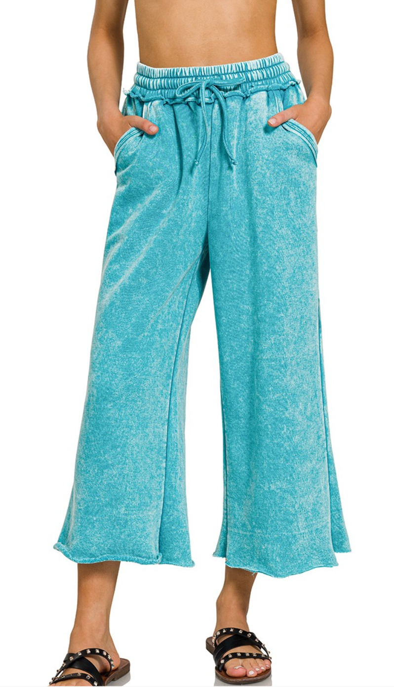 Acid Wash Palazzo Sweats