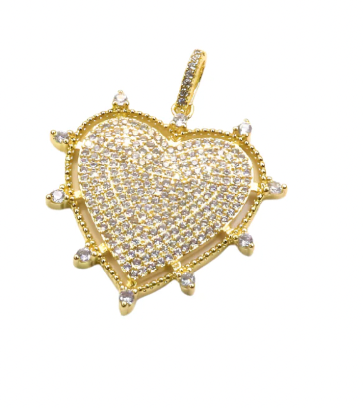 Iced Out Radiant Heart Pendant