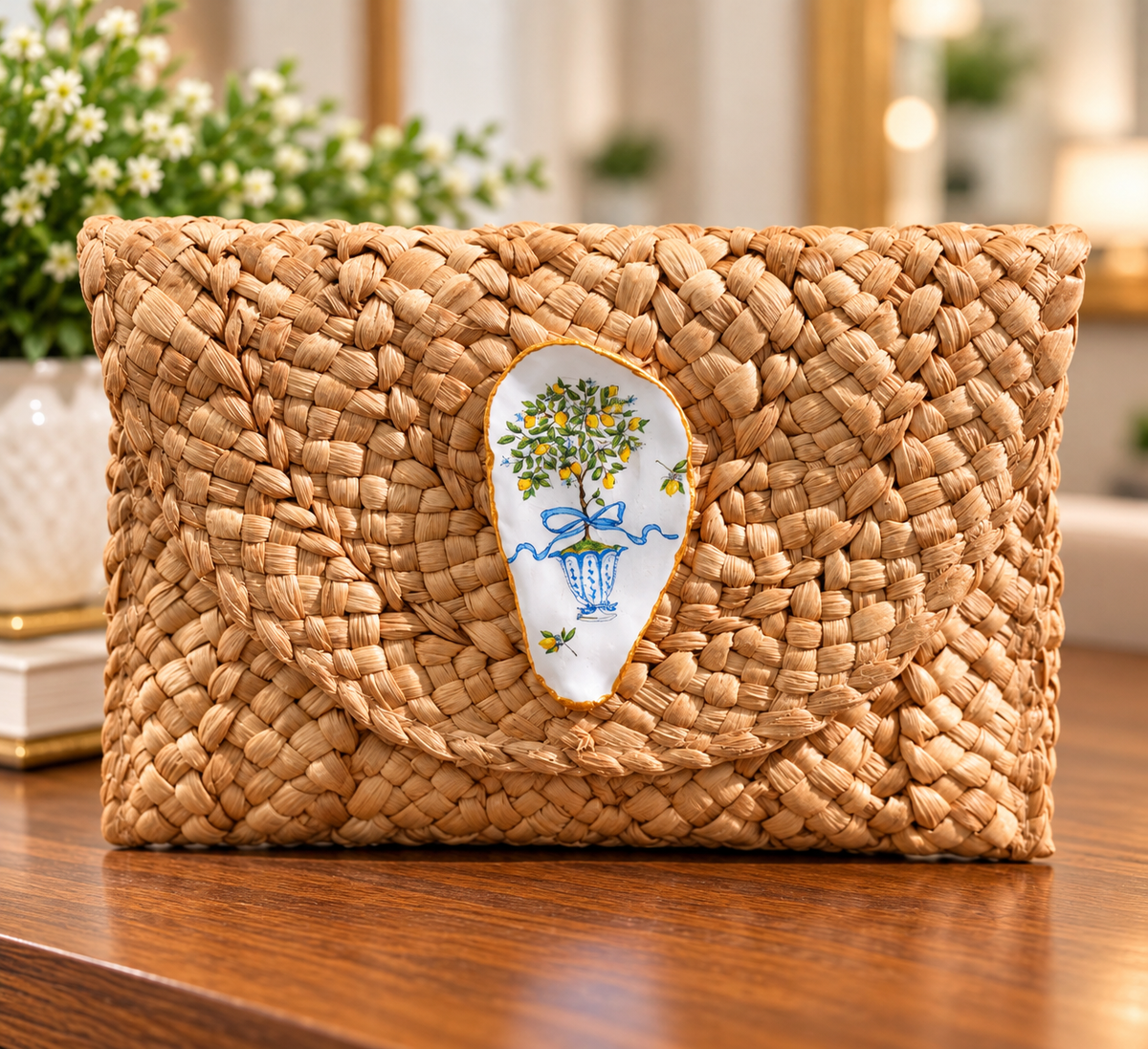 Ash Rattan Clutch 1