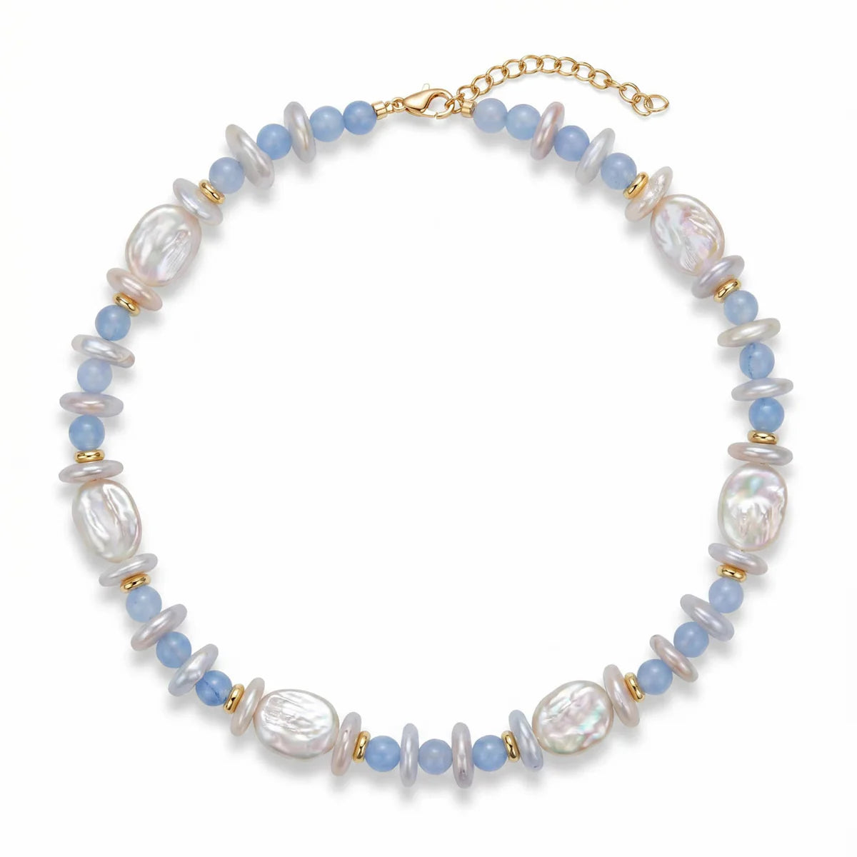 Aquamarine & Pearl Necklace