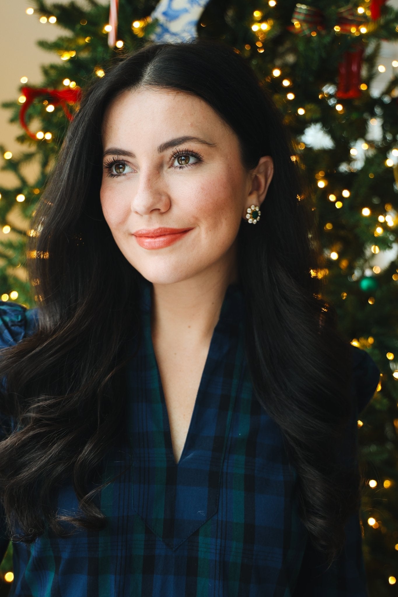 Kelly- Emerald Stud Earrings- 18k Gold Plated - Belle of the Ball Collection