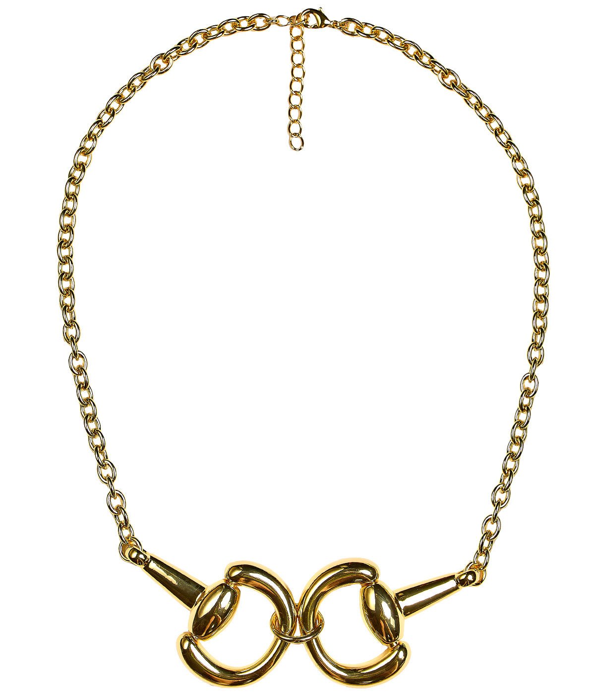 Sarah - Chunky Horsebit Necklace - 18k Gold Plated