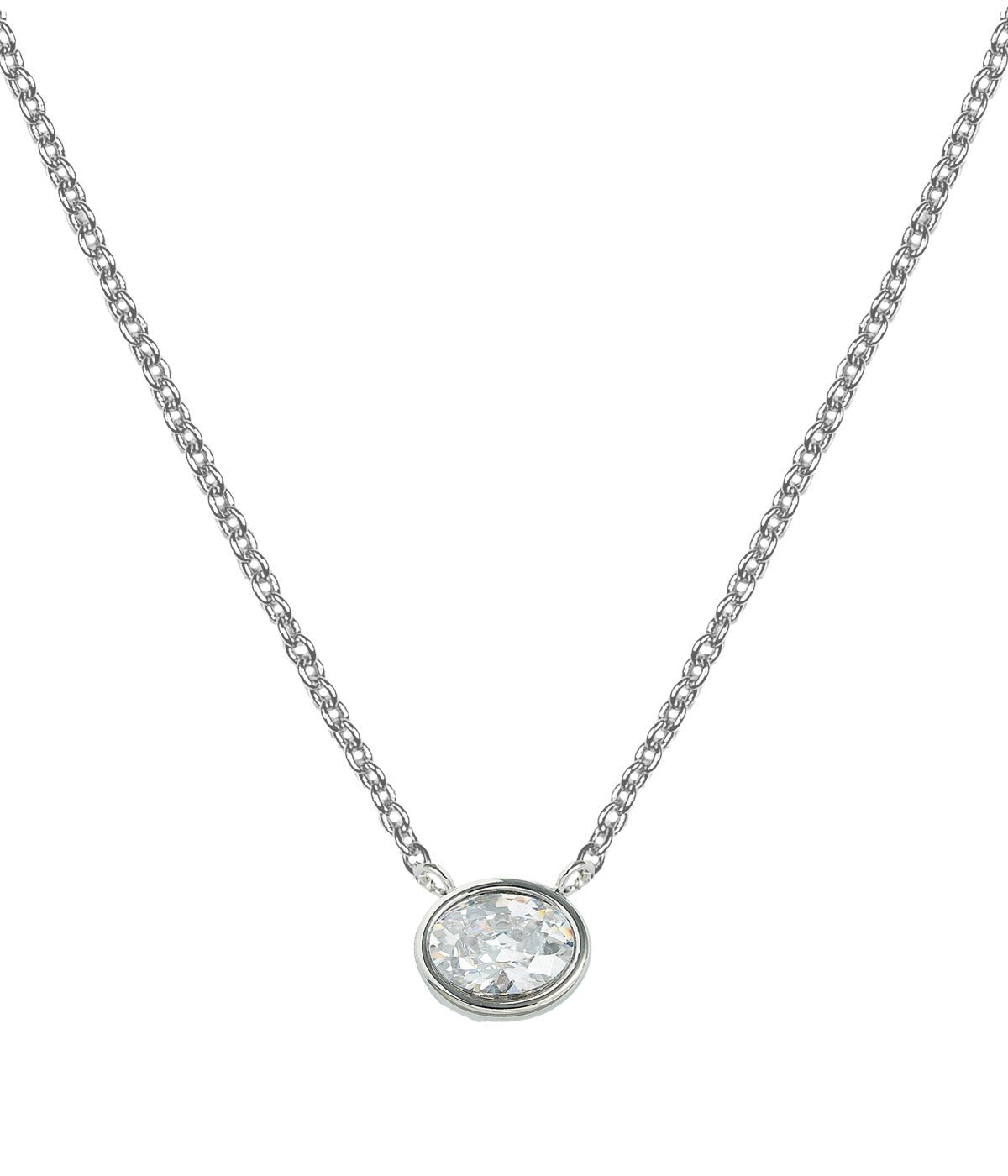 Small Oval Bezel Necklace