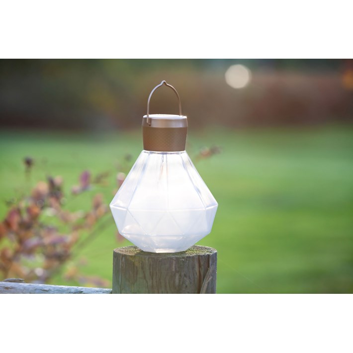 Solar Glass Gem Light - Milk