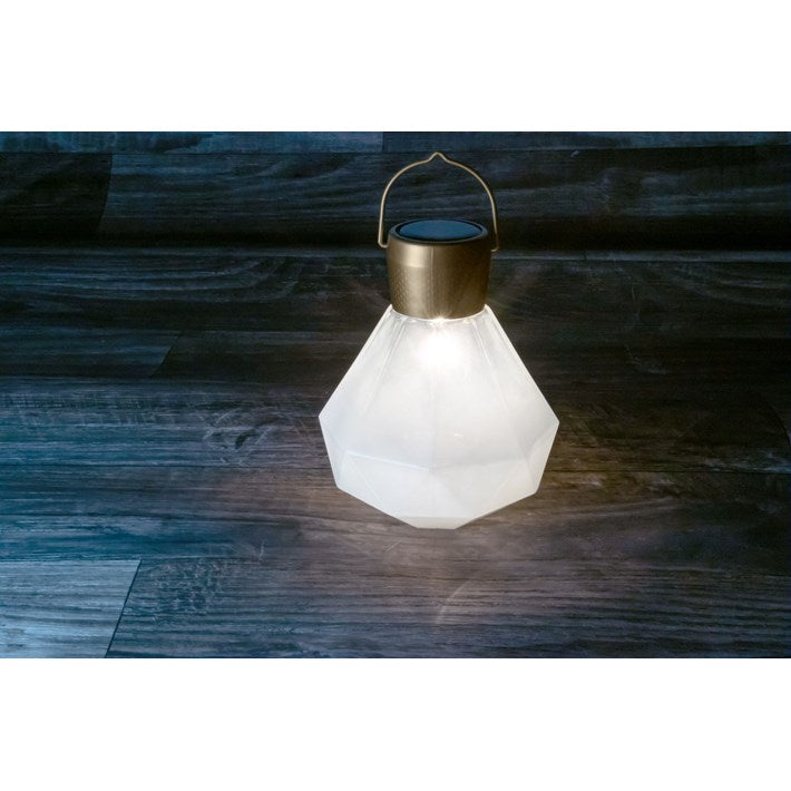 Solar Glass Gem Light - Milk