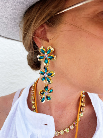 Triple Flower Earring