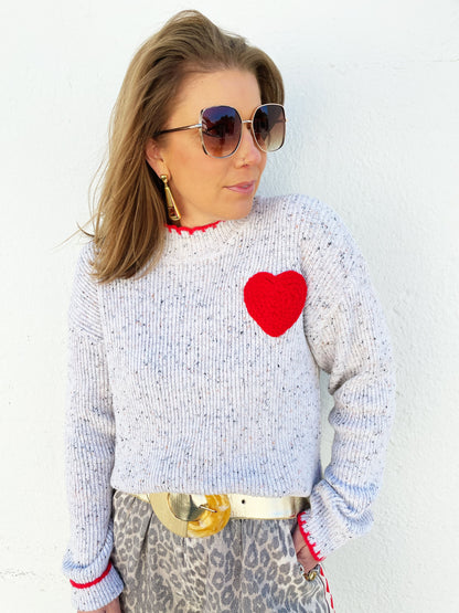 Lulu Heart Sweater S/M