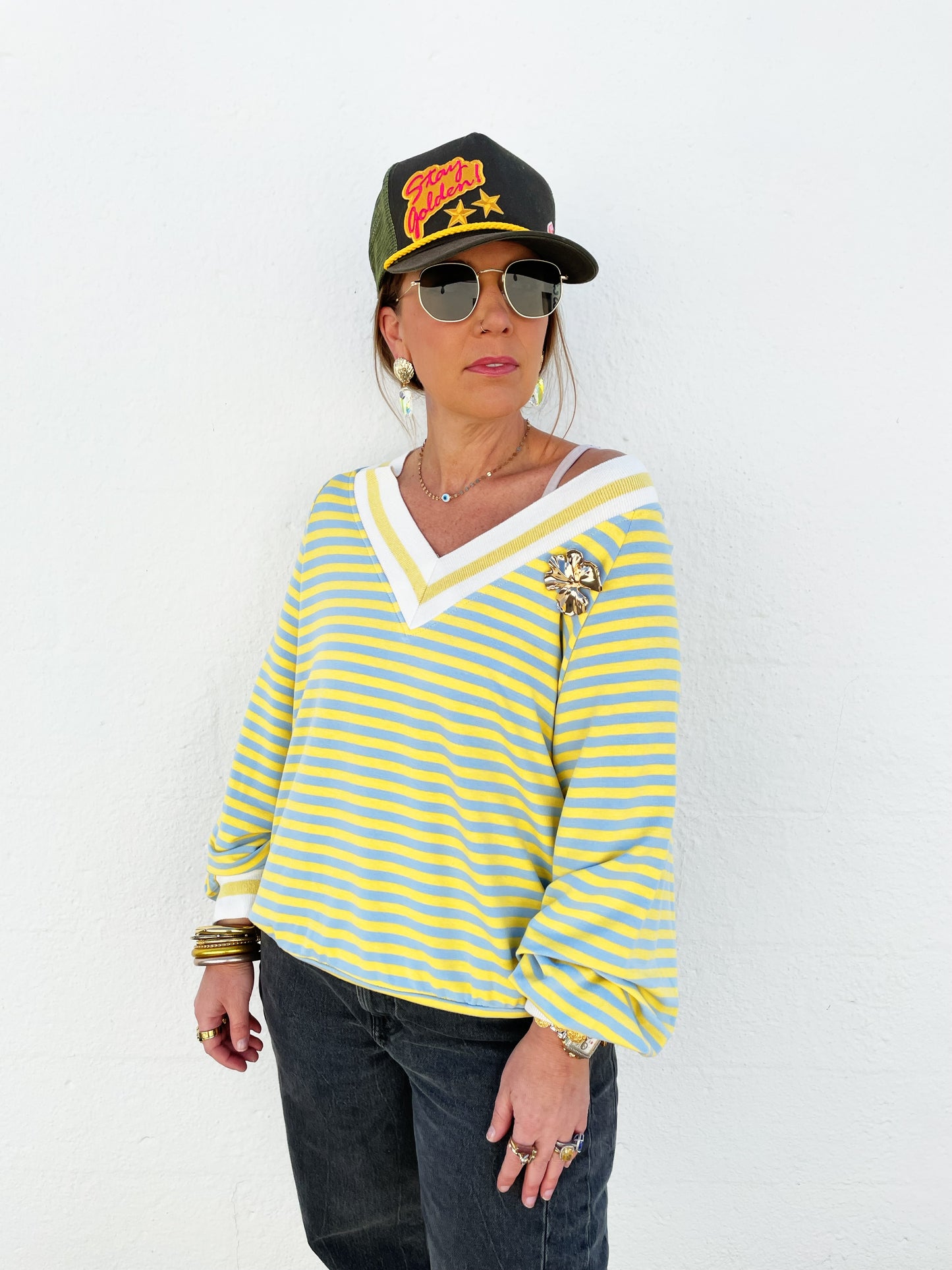 Stripe Sweater Yellow & Blue *FINAL SALE