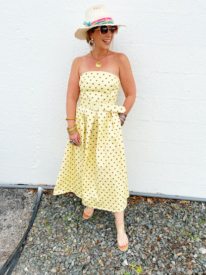 Diane Polka Dot Dress - Pink- FINAL SALE