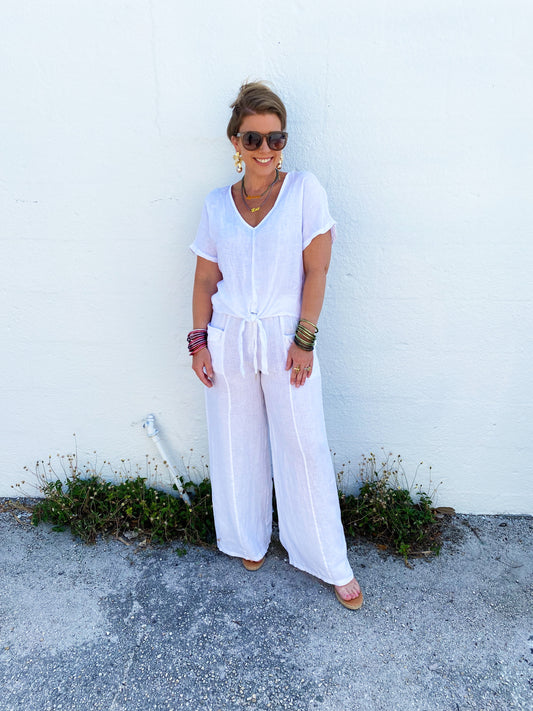 Evelyn Pants in White