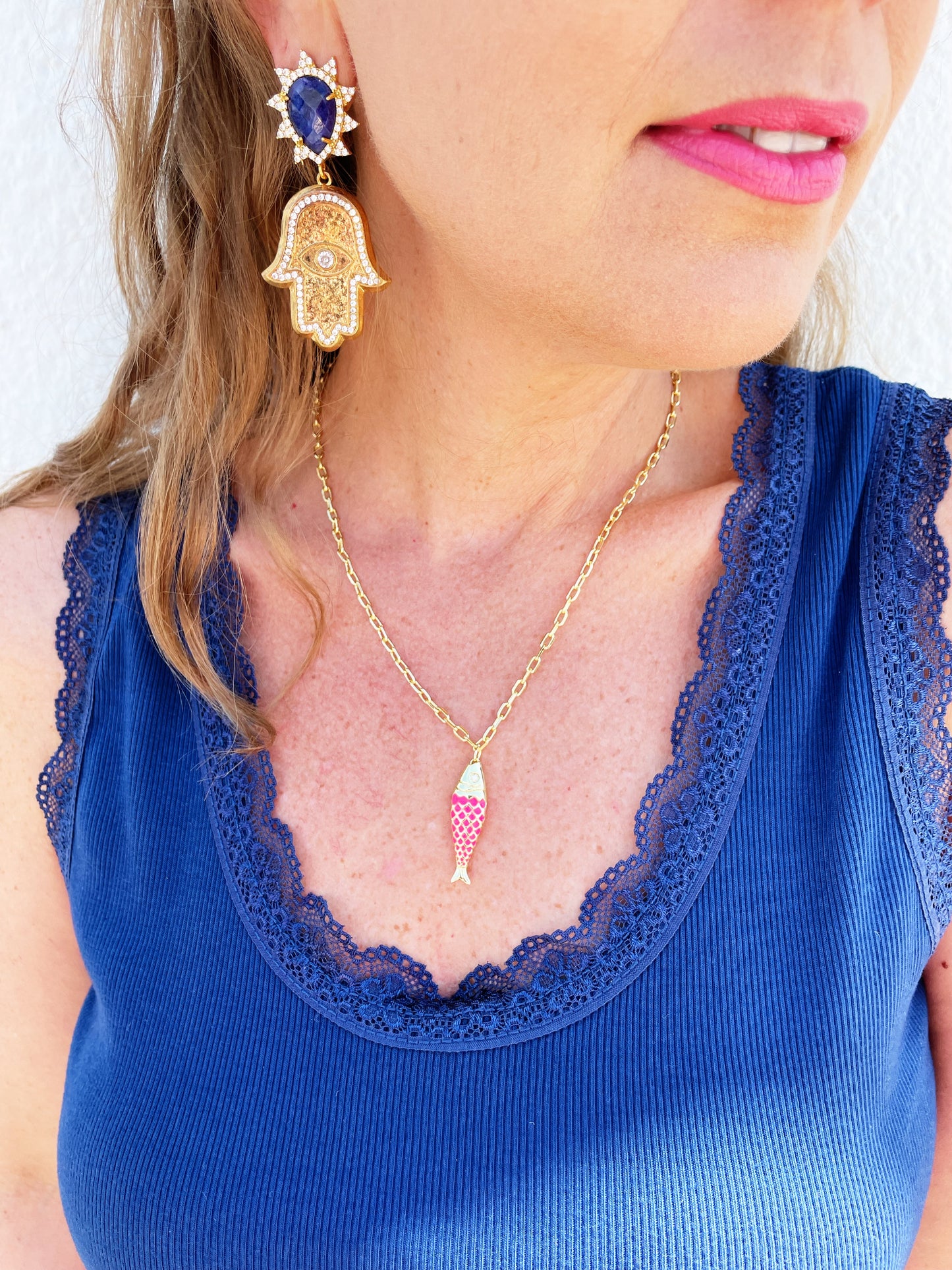 Pink Fishy Necklace