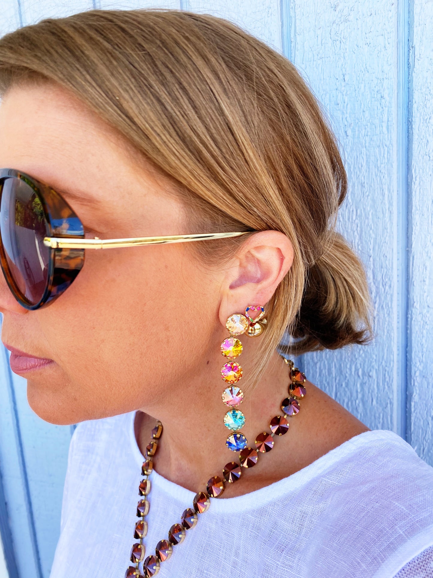 Lilibet Earrings Single in Watermelon Mix