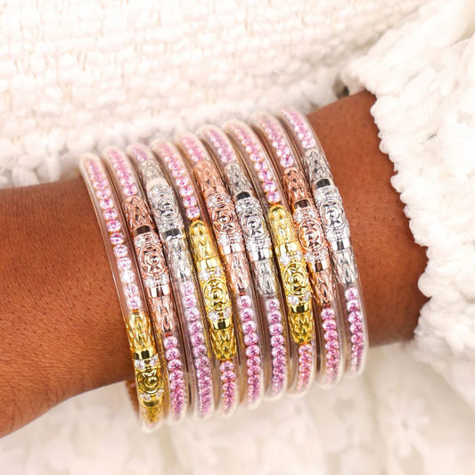 Three Queens All Weather Bangles® (Awb®) - Petal Pink