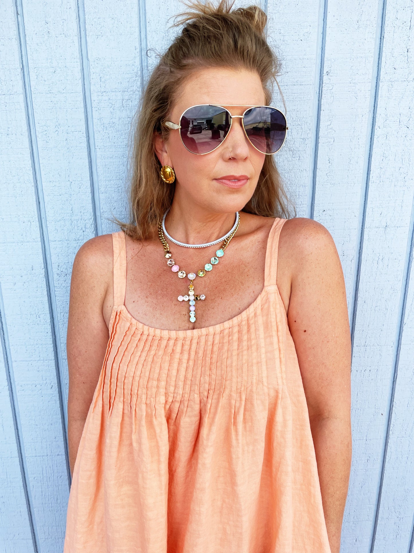 Maya Dress in Coral