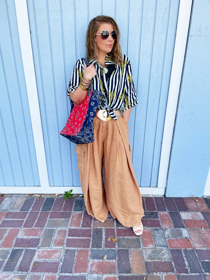 Bailey Bandana Tote Red/Navy