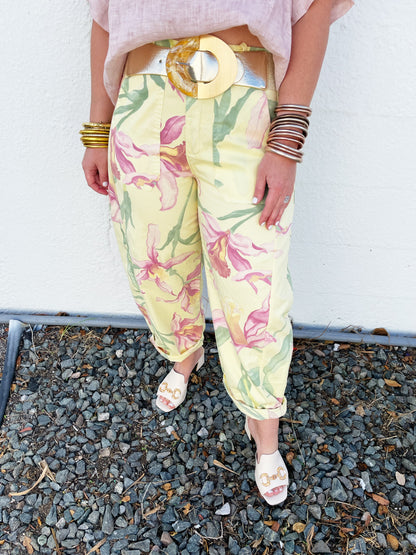 Floral Barrel Bottoms *FINAL SALE