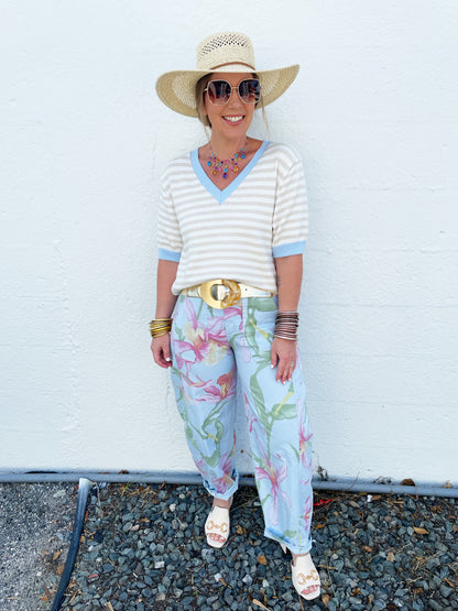 Floral Barrel Bottoms *FINAL SALE