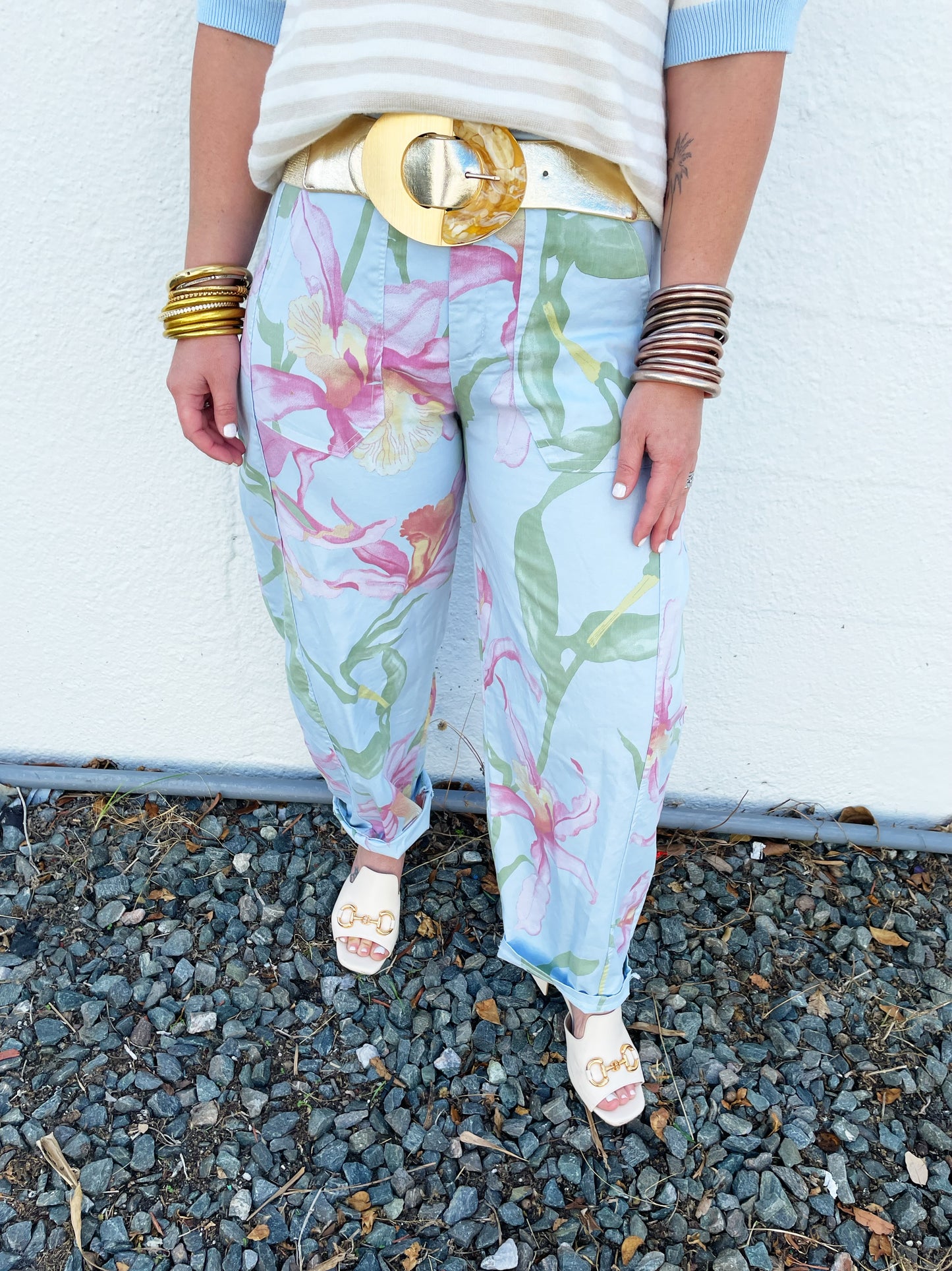 Floral Barrel Bottoms *FINAL SALE